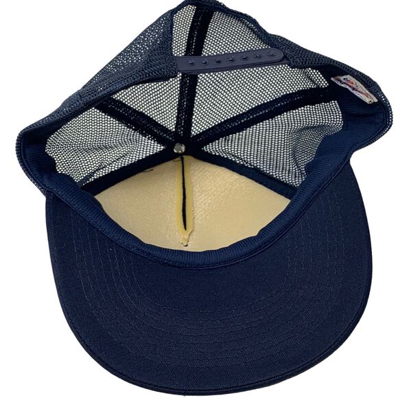 Vintage Strohs Beer Trucker Hat Baseball Cap 80s 90s Brewery Blue Mesh Snapback - Picture 3 of 8